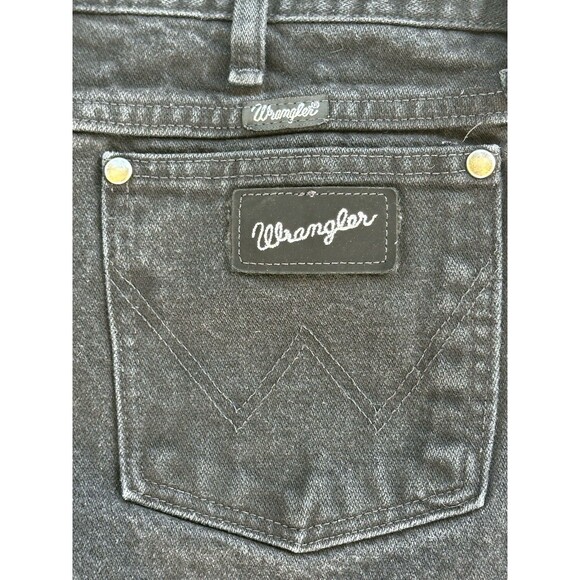 Wrangler Cowboy Cut Silver Edition Slim Fit Jeans 34x30 Black Grunge Western - Picture 12 of 14